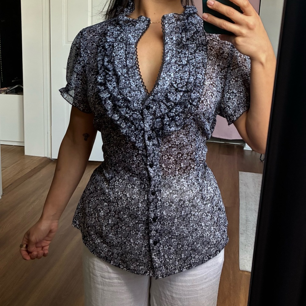 Floral Ruffle Blouse size 1